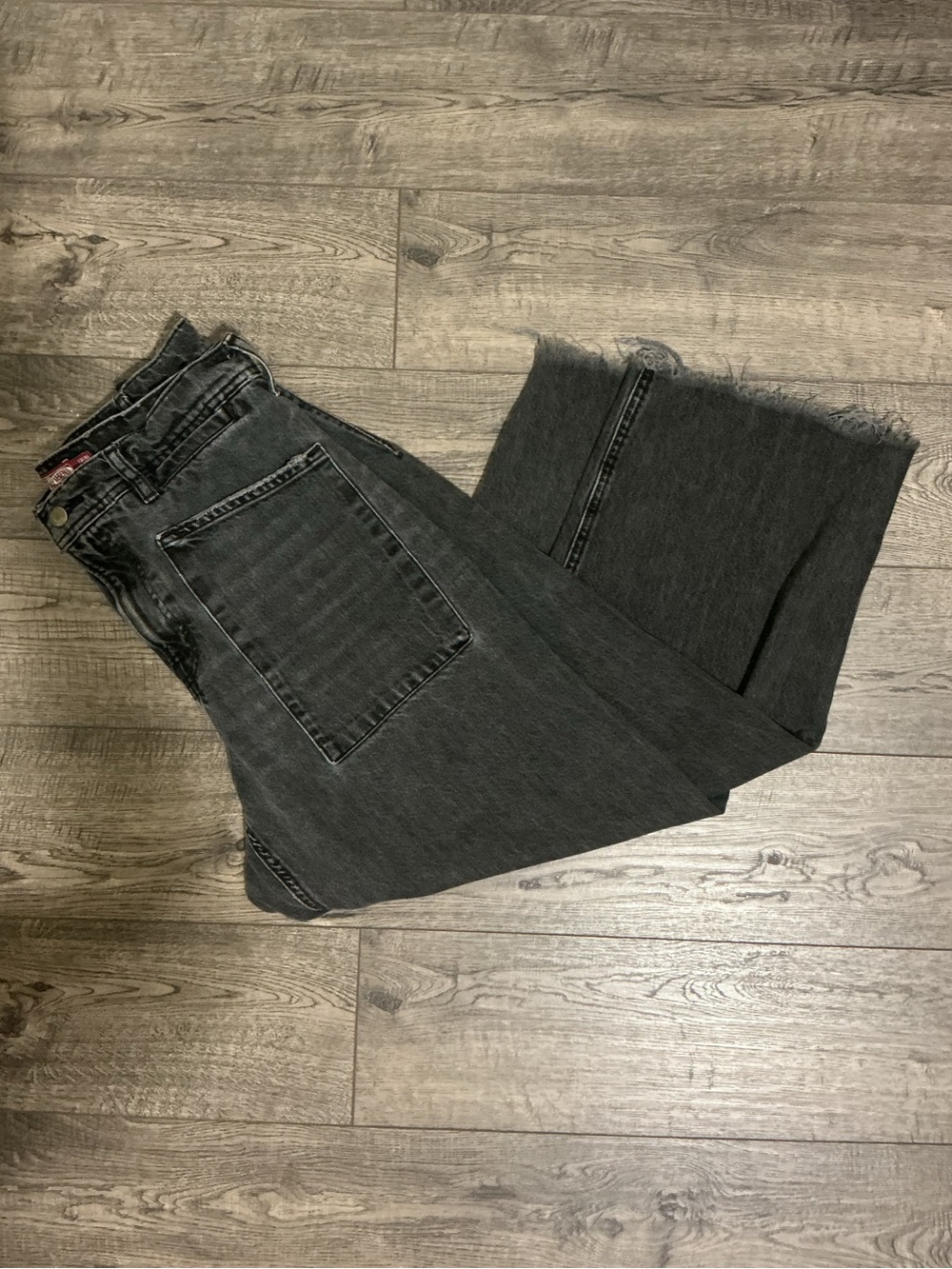 Vtg Lucky Brand High-Rise Wide Leg Women's Jeans — Black 12 31 Y2K Grunge